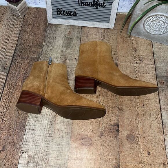 NINE WEST Cabra WOMEN'S BLOCK HEEL ANKLE BOOTIES SIZE 6.5 - Picture 5 of 11